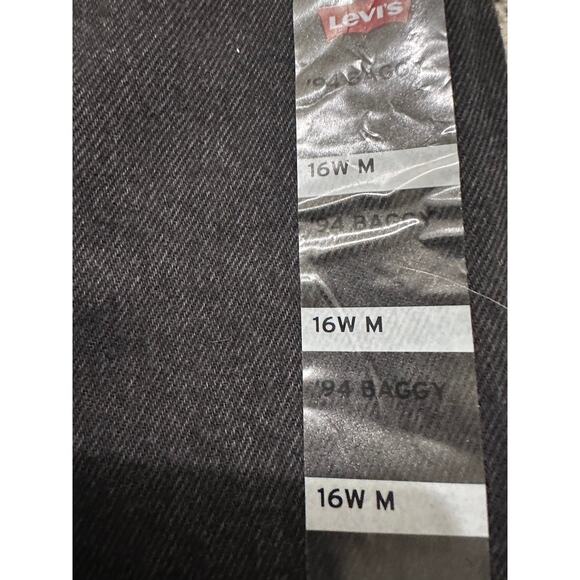 NWT Levi's 94 Baggy Jean in Open Mind Straight Washed Black, 16W(40) x 30L - Picture 2 of 11